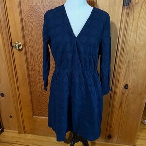 J.Crew Factory eyelet navy blue dress NWOT